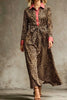 Leopard Print Belted Maxi Shirt Dress test