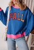 Letter Graphic Contrast Long Sleeve Sweatshirt test