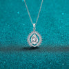 3 Carat 925 Sterling Silver Moissanite Teardrop Necklace test