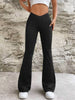High-Waisted V-Cut Flare Leg Pants test