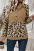 Leopard Half Button Long Sleeve Hoodie test