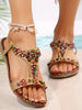 Beaded T-Strap Flat Sandals test