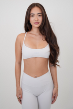 My Time Is Divine Lime White Cross-Back Butter Soft Bra