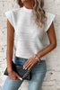 Textured Mock Neck Cap Sleeve Top test