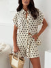 Polka Dot Button Up Shirt and Shorts Set test