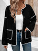 Perfee Pocketed Contrast Button Up Jacket test