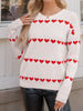 Heart Round Neck Long Sleeve Sweater test
