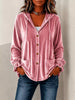 Full Size Velvet Button-Down Hooded Outerwear Plus Size test