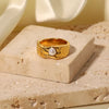 18K Gold-Plated Pearl Ring test