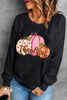 Pumpkin Graphic Round Neck Dropped Shoulder Sweatshirt test