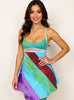 Cutout Color Block Cami Dress test