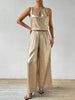 Honey Round Neck Sleeveless Top and Pants Set test