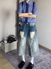 Men's Ripped Wide Leg Denim Shorts test