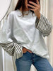 Contrast Striped Long Sleeves T-Shirt test