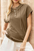 Drawstring Quarter Snap Cap Sleeve Hoodie test