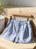 Striped Rolled Hem Shorts