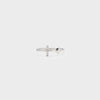 Heart Shape Cross Inlaid Zircon Open Ring test