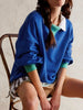 Contrast Dropped Shoulder Long Sleeve Sweatshirt test