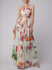 Printed Halter Neck Cut-Out Maxi Dress test