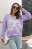 Skeleton Pattern V-Neck Long Sleeve Pullover Sweater test