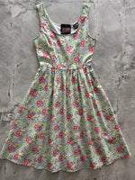 Floral Cats Fit & Flare Dress