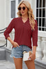 Eyelet Notched Knit Jacquard Top test