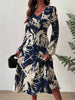 Long Sleeve Printed Midi Dress test