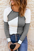 Color Block Exposed Seam Knit Top test