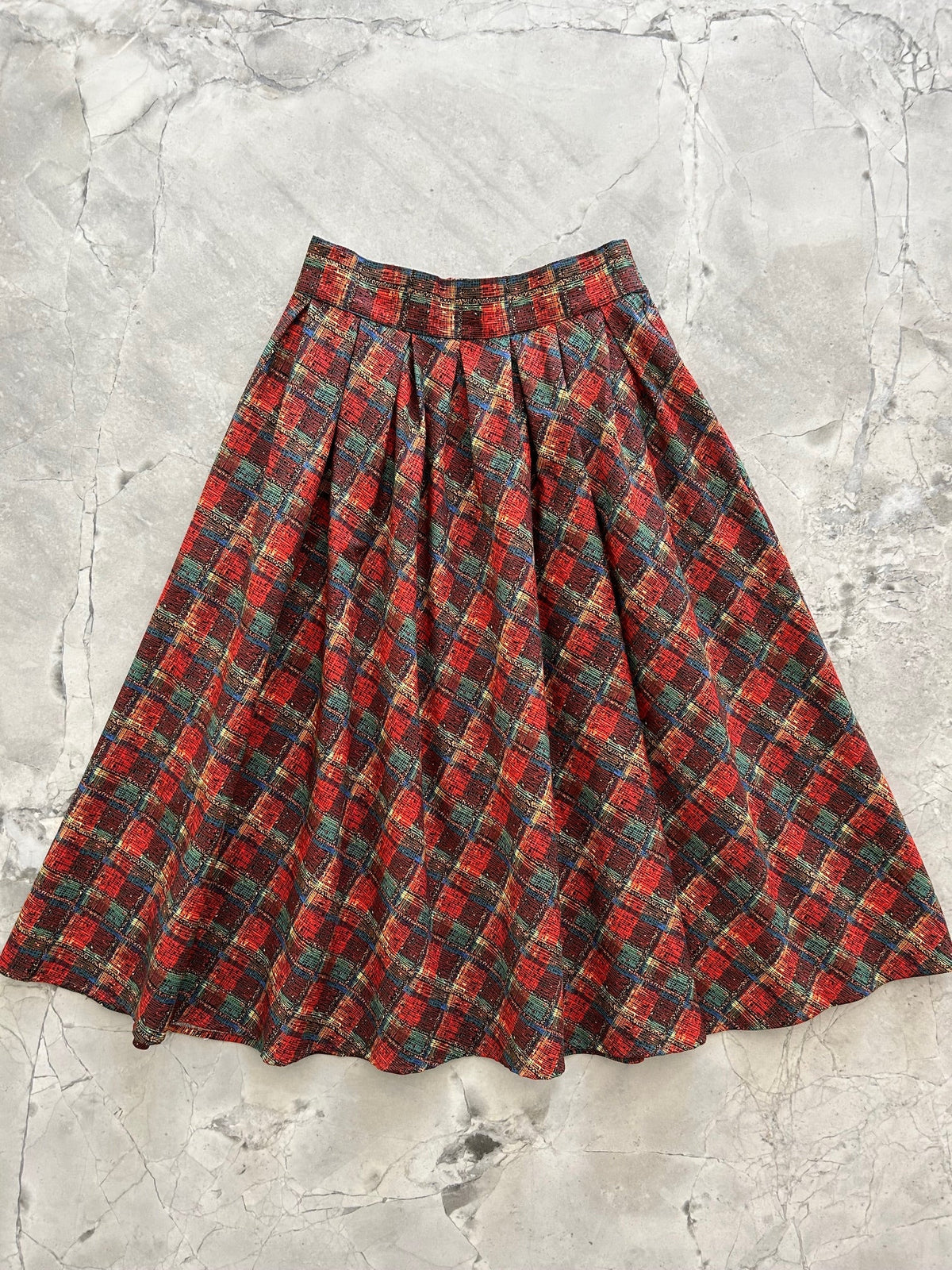 Red Plaid Doris Skirt