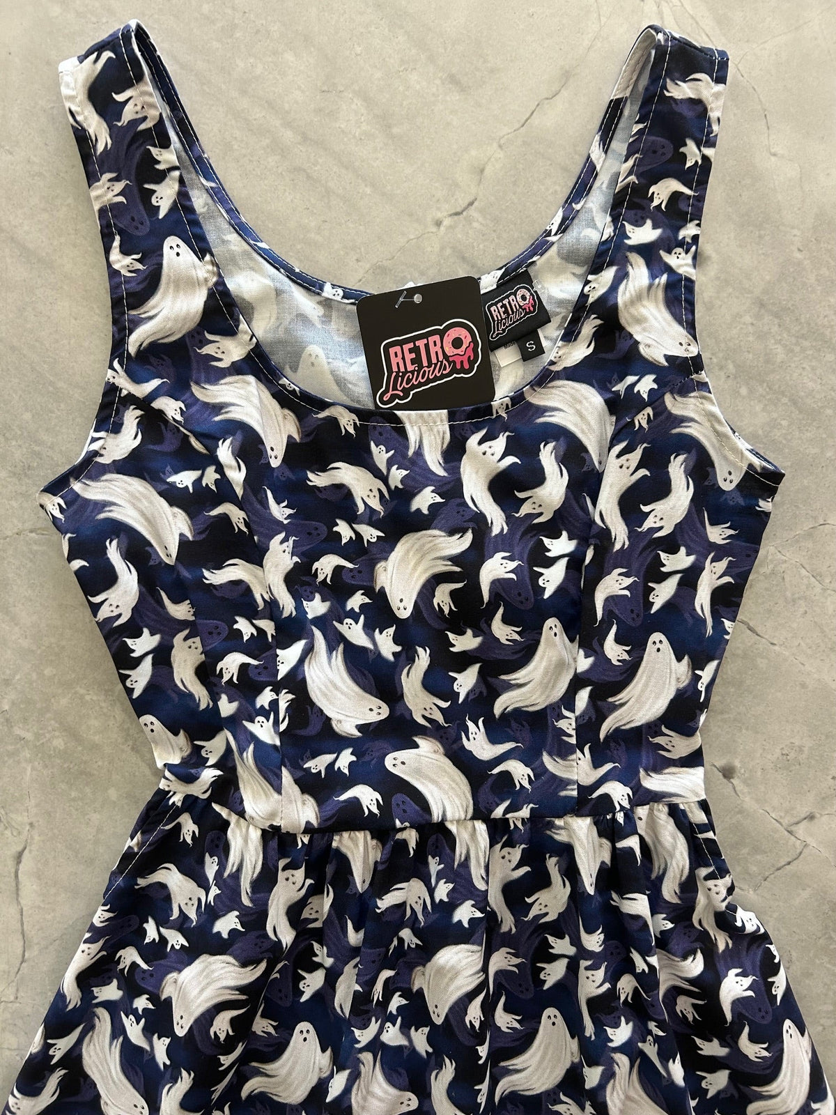 Flying Ghosts Shorter Length Fit & Flare Dress