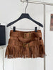 Fringe Belted Mini Skirt test
