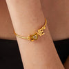 Titanium Steel Rhinestone Letter Bracelet test