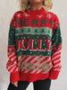 Christmas Letter Round Neck Long Sleeve Sweater test