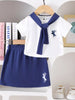 Children's Sailor Collar Embroidered Tee and Skirt Set test