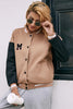 Ivy Lane Contrast Baseball Collar Snap Down Jacket test