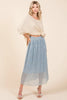 Mittoshop Metallic Glitter Speckle Print Elastic Midi Skirt test