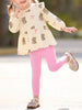 Children's Bear Print Peplum Top and Leggings Set test