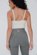 I Am Confident White Cropped Tank