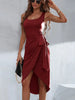 Wrap Tank Midi Dress with Asymmetric Hem test