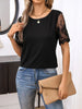 Lace Detail Round Neck Short Sleeve T-Shirt test