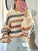 Striped Round Neck Long Sleeve Sweater test