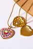 Rhinestone Decor Heart Box Pendant Necklace test
