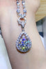 10 Carat Moissanite Teardrop Pendant Platinum-Plated Necklace test