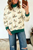 Duck Print Mock Neck Sweatshirt test