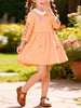 Children's Cartoon Applique Dress with Peter Pan Collar test