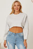 Round Neck Dropped Shoulder Cropped Sweatshirt test