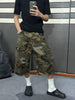 Men's Full Size Camouflage Cargo Denim Shorts with Distressed Details Plus Size test
