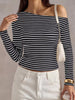 Striped Ribbed Long Sleeve T-Shirt test