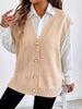 V-Neck Button-Front Knit Sweater Vest test