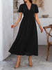 Devine V-Neck Puff Short Sleeve Midi Dress test